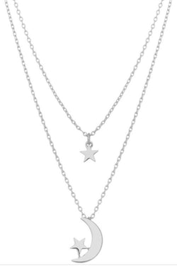 Stars Hollow Necklace-Silver