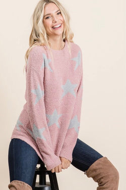 Stars in Pink Sweater