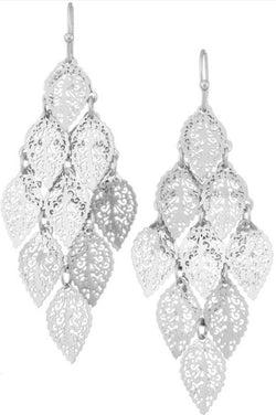 Napa Valley Chandelier Rhodium Earrings