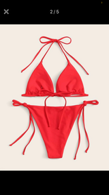 Saint-Tropez Red Licorice Bikini Set