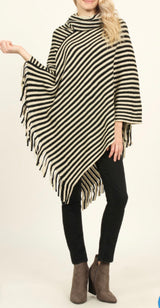 The Brooke Cowl Neck Poncho Wrap