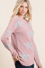 Stars in Pink Sweater