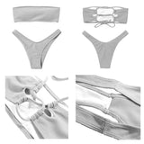 Santa Monica Pink Bandeau Bikini Set