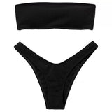 Santa Monica Black Bandeau Bikini Set