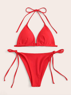 Saint-Tropez Red Licorice Bikini Set