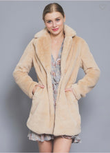 Anastasia Beige Fur Coat