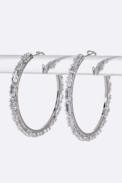 Bridgette Pave Hoop Earrings